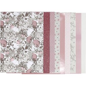 Vivi Gade Designpapier in Blöcken - Beige/Rosa - 24 Blatt Vivi Gade Designpapier in Blöcken - Beige/Rosa - 24 Blatt