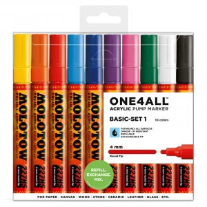 Acrylmarker One4All 4mm 10 Stifte - Basic I Acrylmarker One4All 4mm 10 Stifte - Basic I