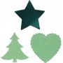 Papierstanzer - Rot - Stern - Herz - Weihnachtsbaum - 3 Stk