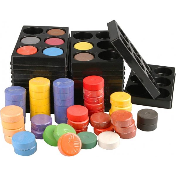 Aquarell - Paletten + lose Pucks - 44 cm - gemischte Farben