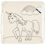 Turnbeutel - hell natur - Einhorn