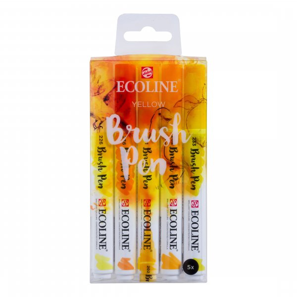 Ecoline Pinselstift 5er-Pack - Gelb