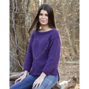 Strickanleitung - Dicker Damenpullover (mit Herzmotiv) Strickanleitung - Dicker Damenpullover (mit Herzmotiv)