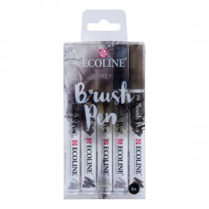 Ecoline Pinselstift 5er-Pack - Grau Ecoline Pinselstift 5er-Pack - Grau