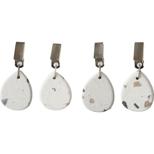 Tuchbeschwerer Drop Terrazzo 4er-Pack