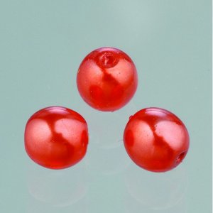 Glasperlen Wachs Glanz 6 mm - lachsfarben 40 Stk. Glasperlen Wachs Glanz 6 mm - lachsfarben 40 Stk.