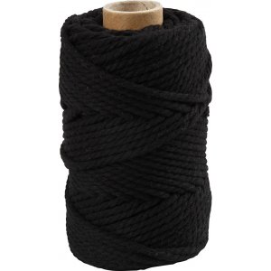 Makrameegarn - Schwarz - Ø4 mm - 55 m Makrameegarn - Schwarz - Ø4 mm - 55 m
