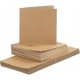 Karten und Umschlge - Natur 16 x 16 cm - 50 Sets