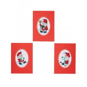 Stickset Weihnachtskarte - Weihnachtsmann-Tennisschuhe im Schnee Stickset Weihnachtskarte - Weihnachtsmann-Tennisschuhe im Schnee