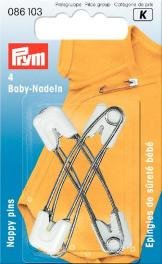 Babynadel Edelstahl weiß 55 mm 4 Stk Babynadel Edelstahl weiß 55 mm 4 Stk