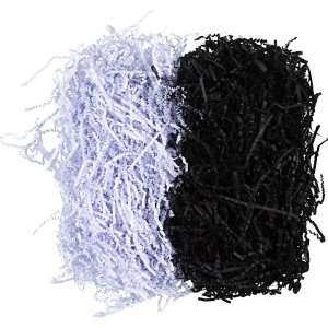 Papierstreifen 25-30 cm x 3 mm Schwarz/Wei� 2 x 50 g