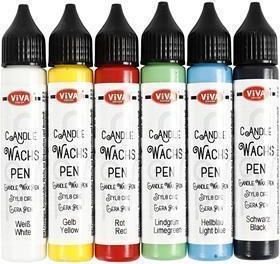 Kerzenwachs in Farbflaschen - kräftige Farben - 6 x 28 ml Kerzenwachs in Farbflaschen - kräftige Farben - 6 x 28 ml