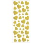 Glitzeraufkleber - Gold - Herzen - 2 Bgen
