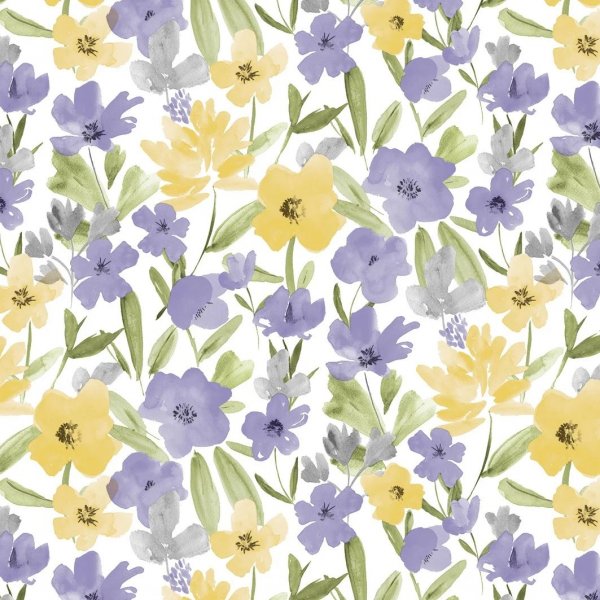 Wachstuch PVC Flower - Flieder