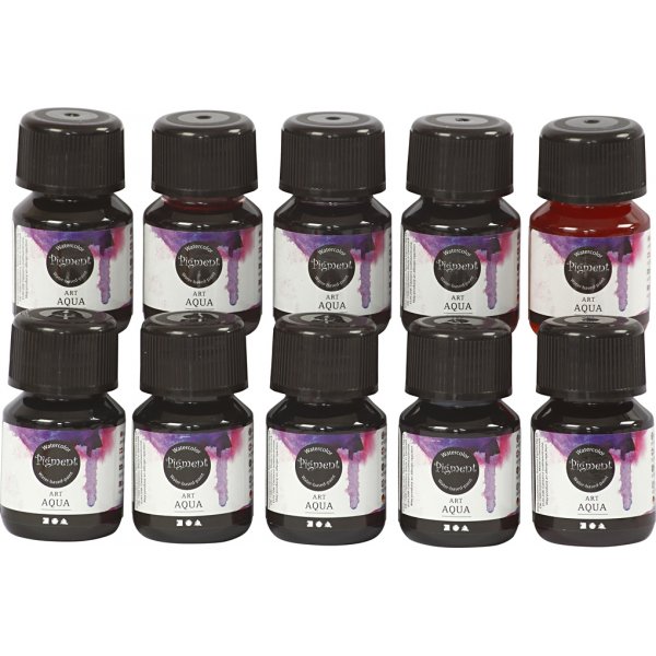 Fl�ssige Aquarellfarbe - Mischfarben - 10 x 30 ml