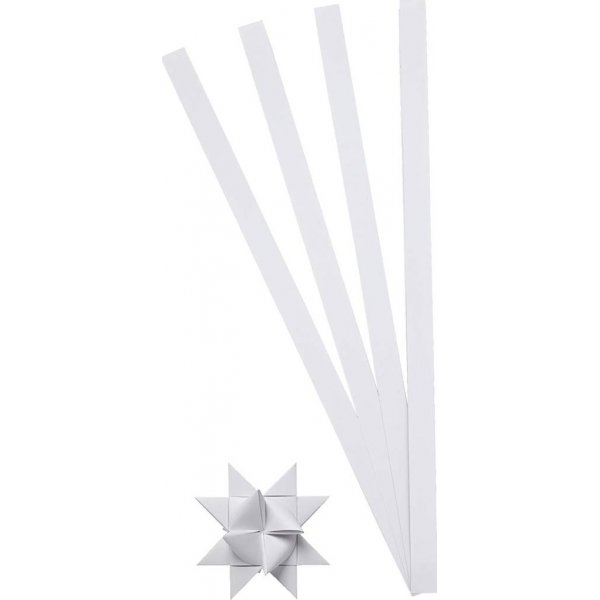 Sternstreifen - wei - 4,5 cm - 100 Streifen