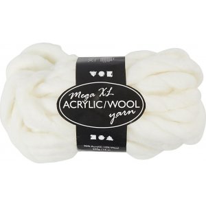 XL-Acrylgarn mit Wolle - 300 g - gebrochenes Weiß XL-Acrylgarn mit Wolle - 300 g - gebrochenes Weiß