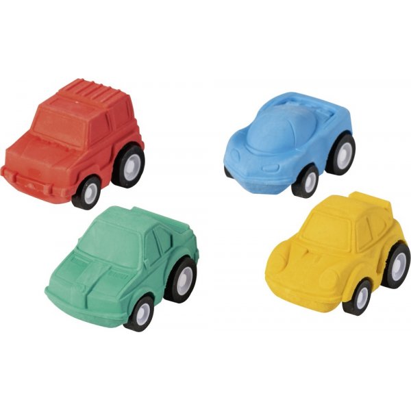 Radiergummi - Auto 4er-Pack
