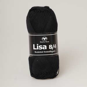Black Sheep Lisa 8/4 Garn 50g - Schwarz (01) Black Sheep Lisa 8/4 Garn 50g - Schwarz (01)