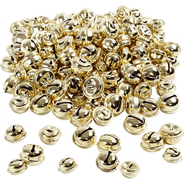 Glockenringe - Gold - 220 Stck - 13/15/17 mm