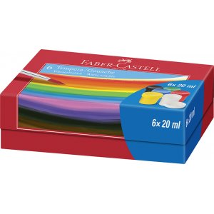 Farbset - Faber-Castell - Tempera-/Gouachefarbe - 6 Dosen à 20 ml Farbset - Faber-Castell - Tempera-/Gouachefarbe - 6 Dosen à 20 ml
