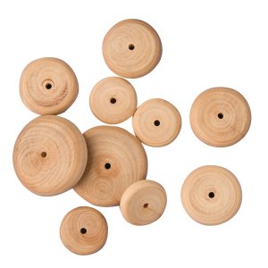 Holzräder 50 Stück - Mehrere Größen! Holzräder 50 Stück - Mehrere Größen!