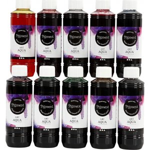 Flüssige Aquarellfarbe - Mischfarben - 10 x 250 ml Flüssige Aquarellfarbe - Mischfarben - 10 x 250 ml