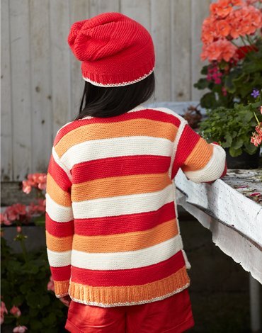 Strickmuster - Strickjacke (5 Knpfe) und Mtze