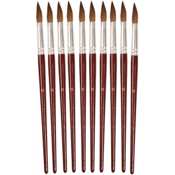 Aquarellpinsel Nr. 15 - 10 Stk