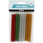 Klebestifte fr Mini-Klebepistole - Gold - Grn - Rot - Silber - Glitzer - L10 cm - 10 Stk