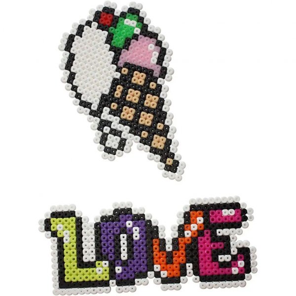 Perlenfliesen - Klar - Quadratisch, zusammensteckbar - 15x15 cm - 2 Stk