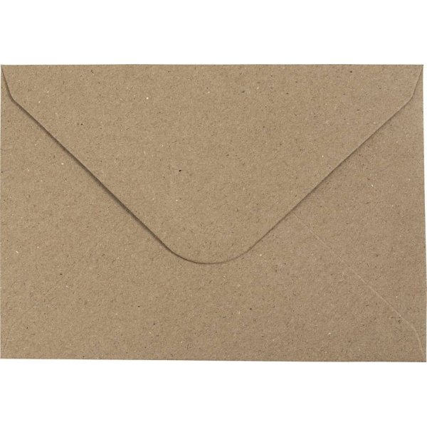 Recycelter Umschlag - Natur - 11,5 x 16 cm - 50 Stk