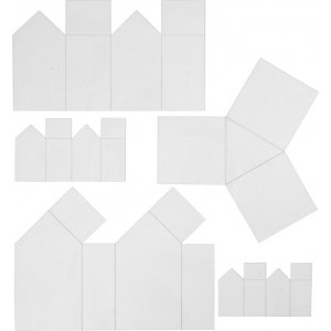 Formen - transparent - Häuser und Dreiecke - 5 Stk Formen - transparent - Häuser und Dreiecke - 5 Stk