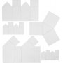 Formen - transparent - Huser und Dreiecke - 5 Stk