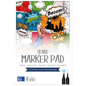 Markerblock A5, 70 g, 50 Blatt, FSC®-zertifiziert Markerblock A5, 70 g, 50 Blatt, FSC®-zertifiziert