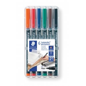 OH Pen Lumocolor Permanent 1 mm - 6 Stifte OH Pen Lumocolor Permanent 1 mm - 6 Stifte
