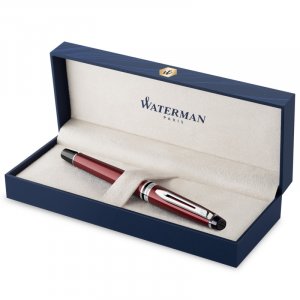 Füllfederhalter Waterman Expert Dark Red - Chrome Trim - Medium Füllfederhalter Waterman Expert Dark Red - Chrome Trim - Medium