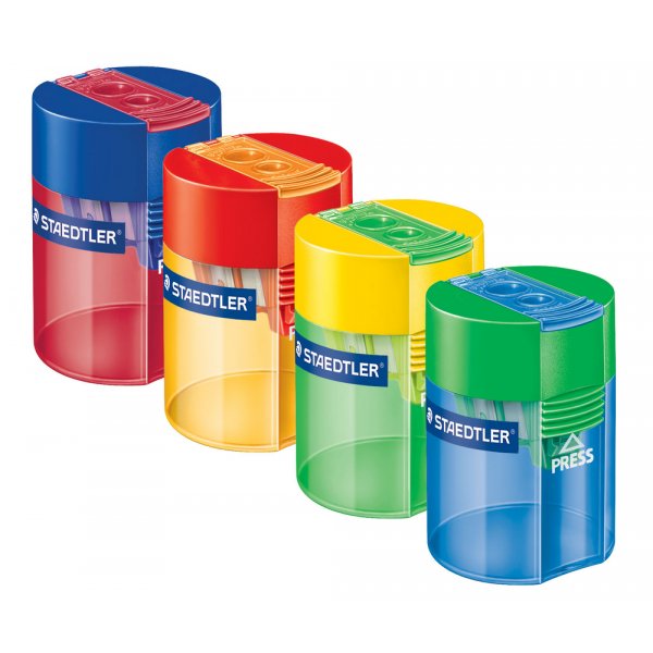 Transparenter Bleistiftspitzer mit Behlter - Doppelloch