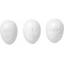 Plastikei - wei - geprgtes Muster - 12 Stk