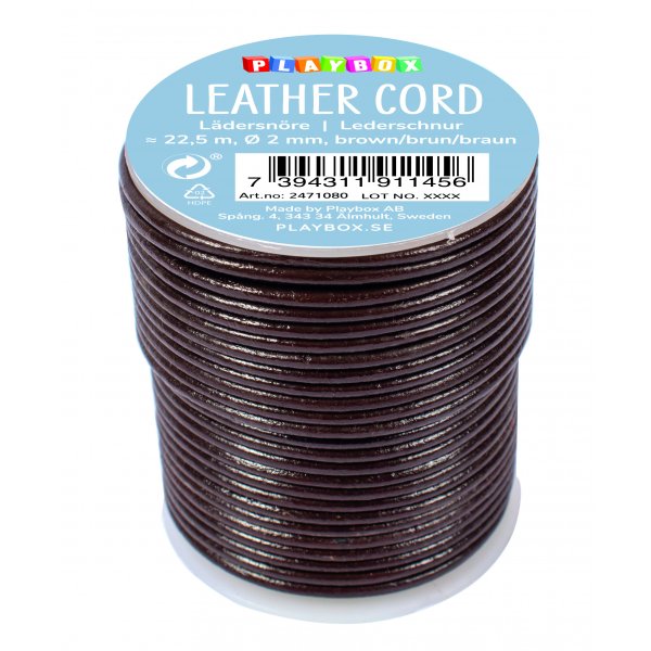 Lederband 22,5 m braun
