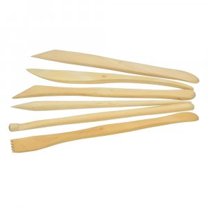 Modellierwerkzeug-Set Holz 20 cm - 6-teilig Modellierwerkzeug-Set Holz 20 cm - 6-teilig