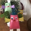 Kundenbild Dekogummi - Weiche Blätter 10 Stück glitzernd