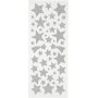 Glitzeraufkleber - Silber - Sterne - 2 Bgen