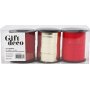 Geschenkkordel - Gold - Rot - Rot - 3 x 15 m