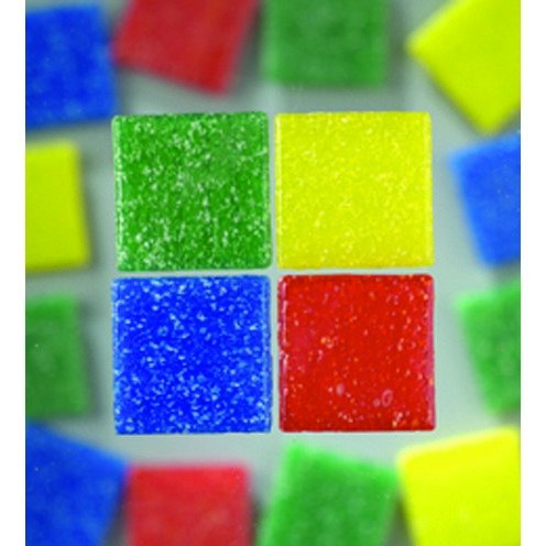 MosaixPro - Glasmosaik 10 x 10 mm - gemischte Farben 1.000 g ~ 1.500 Stk.