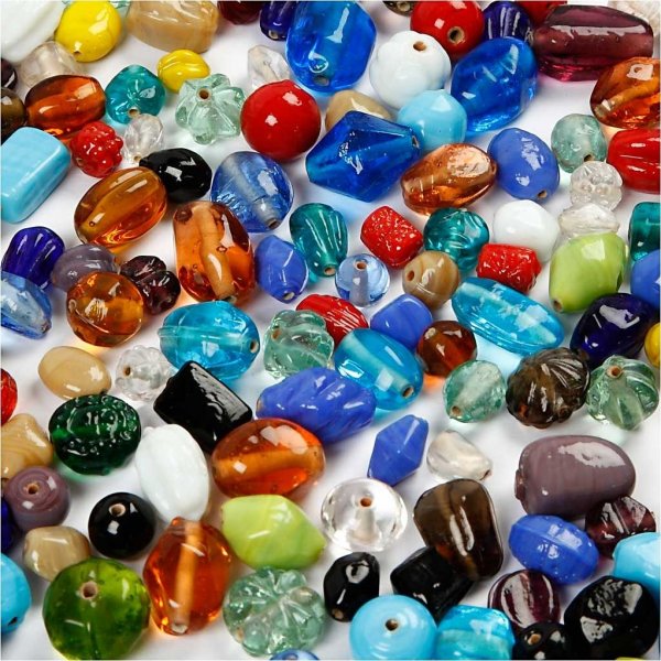 Glasperlenmischung - gemischte Farben - 1000 g