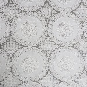 Wachstuch PVC Lace Round - Rosaweiß Wachstuch PVC Lace Round - Rosaweiß
