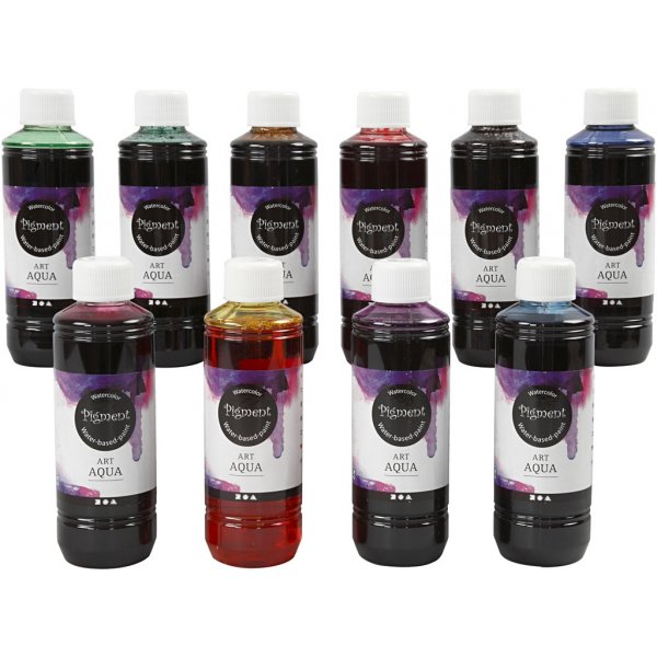 Flssige Aquarellfarbe - Mischfarben - 10 x 250 ml