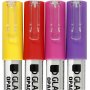 Glas- und Porzellanmarker - Orange - Lila - Hellrot - Gelb - Halbdeckend - 1-2 mm - 4 Stk