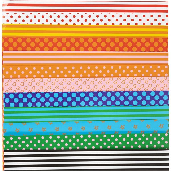 Glanzpapier - gemischte Farben - gemustert - 100 Blatt Glanzpapier - gemischte Farben - gemustert - 100 Blatt